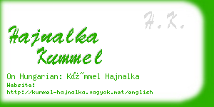 hajnalka kummel business card